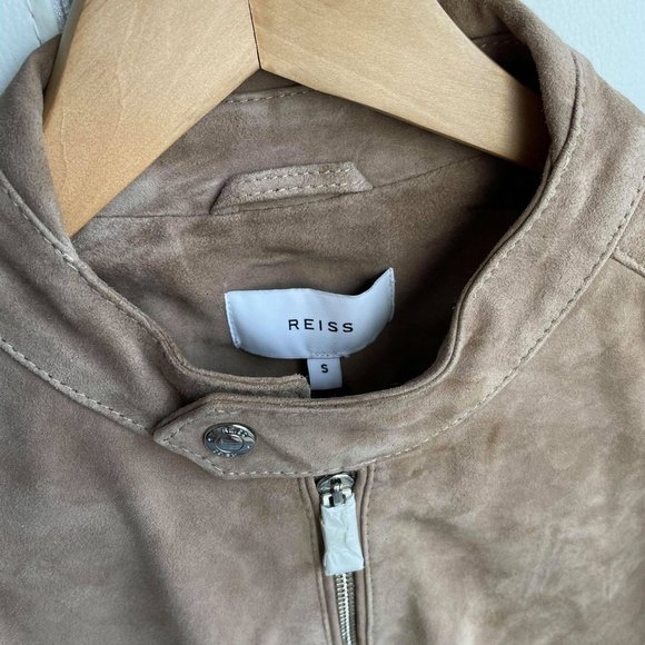 Reiss Suede Racer / Bomber Jacket - Picture 11 of 12